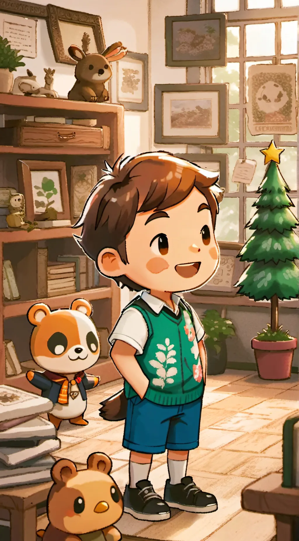 ai character: Animal Crossing Nh background