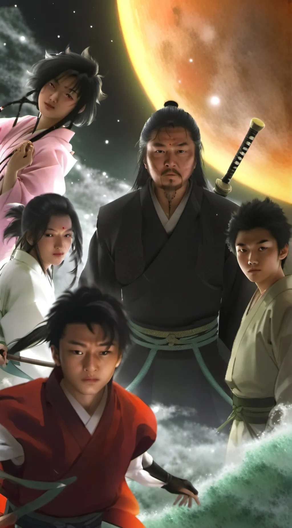 ai character: Yoriichi  background