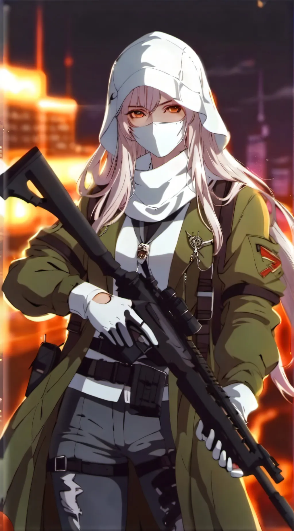 ai character: girl assasin background