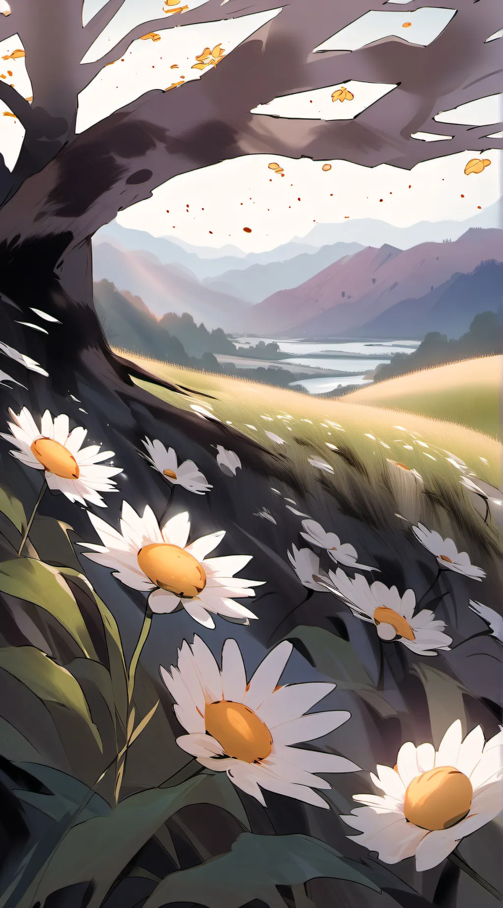 ai character: Grass background
