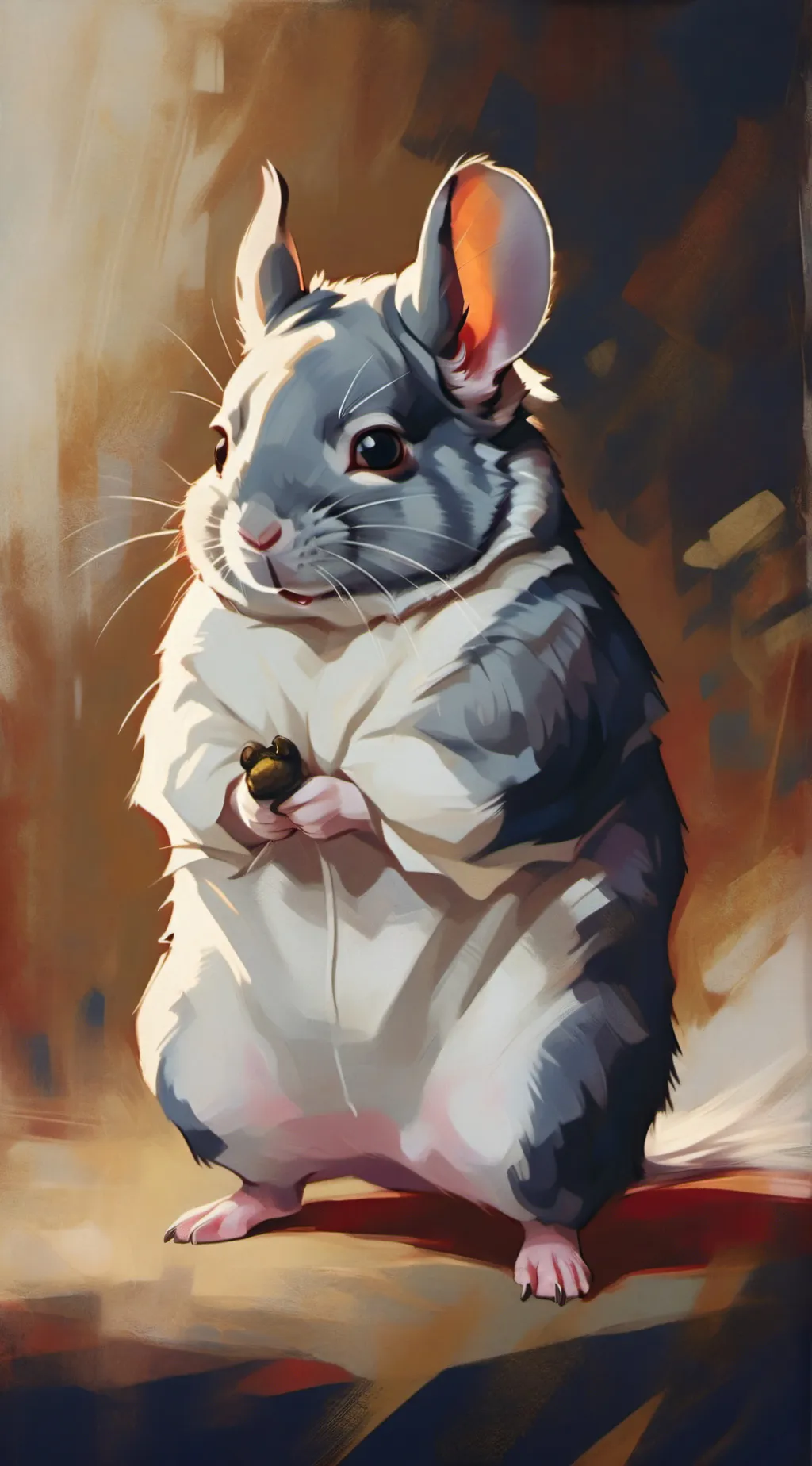 ai character: rough  background