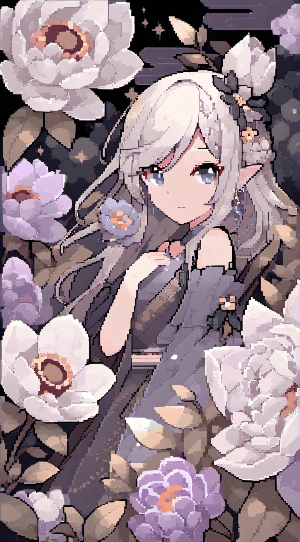 ai character: Violet background