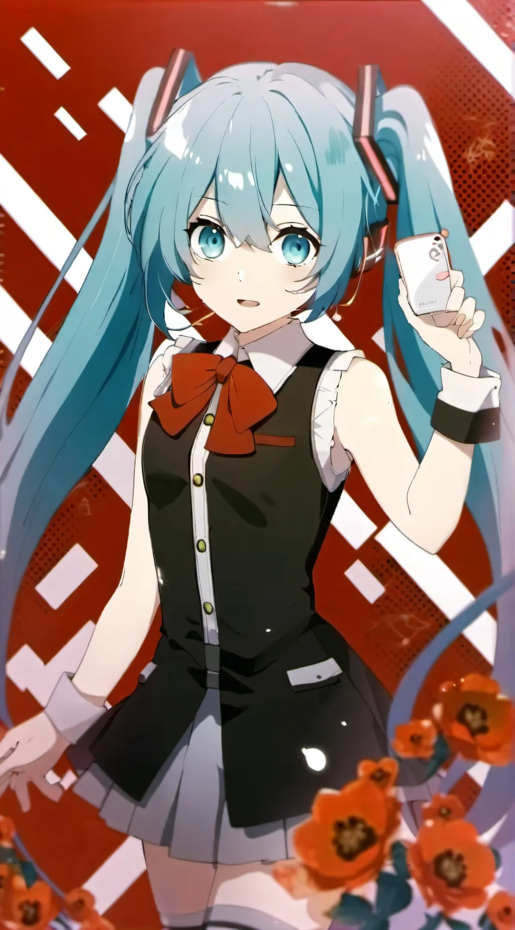 ai character: miku and teto background