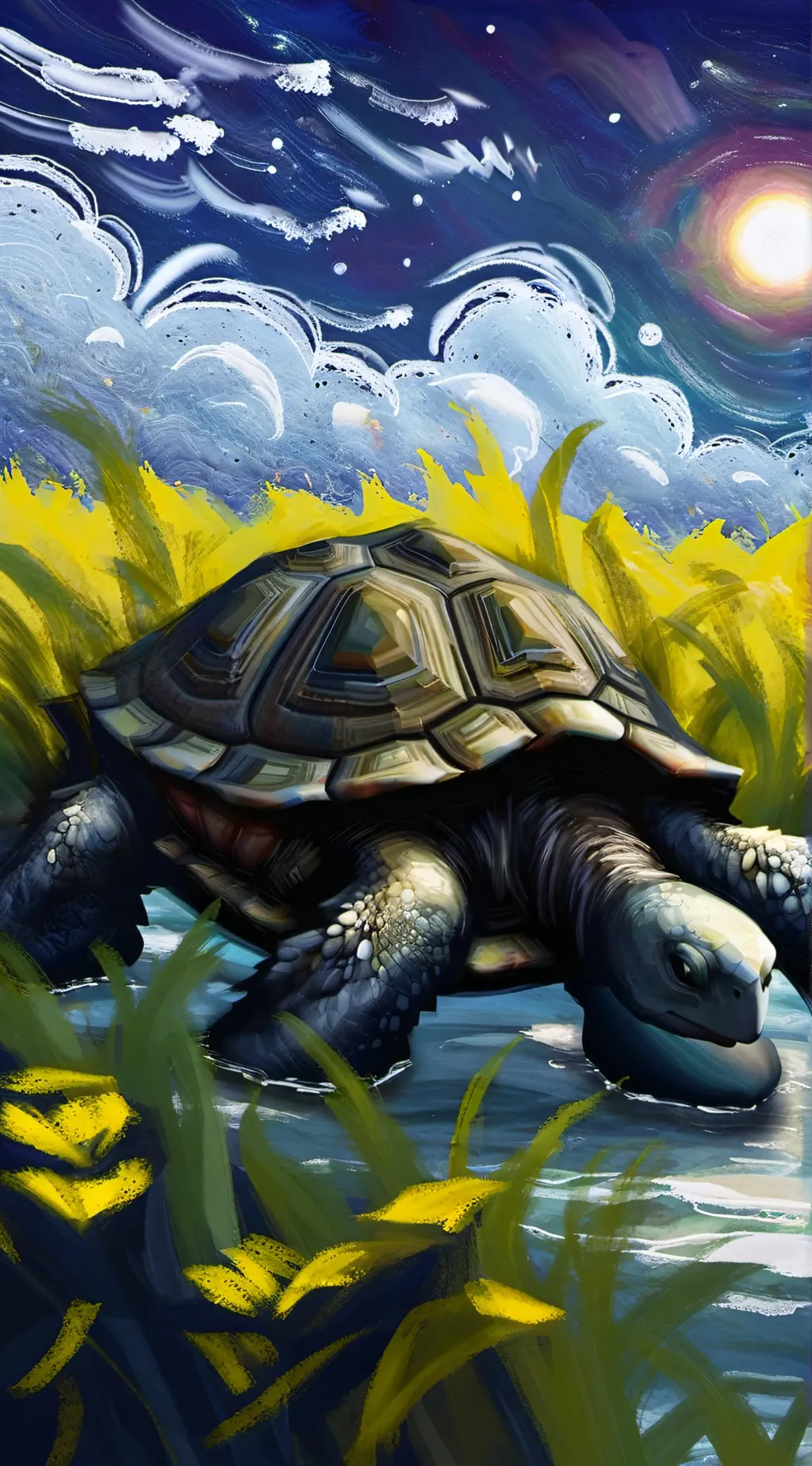 ai character: turtle background
