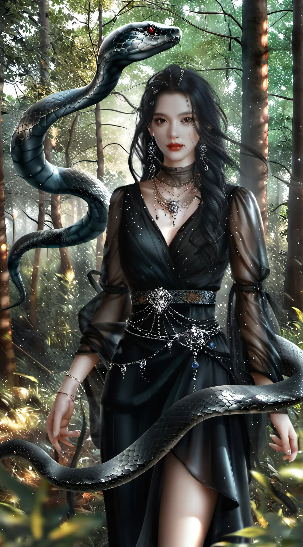 ai character: lily and the snake background