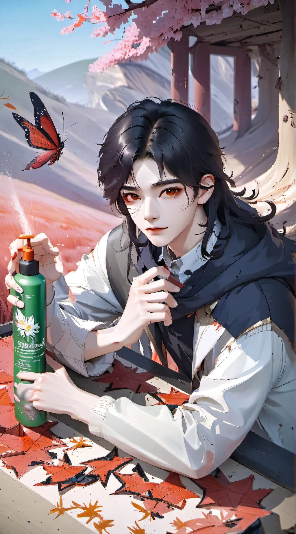 ai character: bug spray💀✨ background