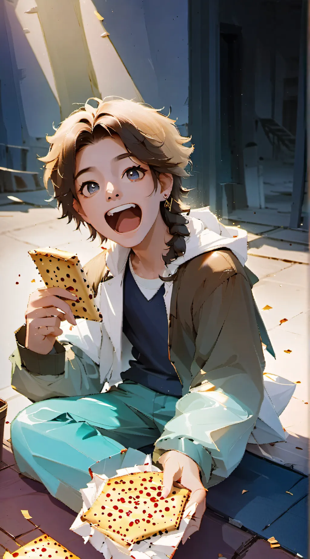 ai character: poptart  background