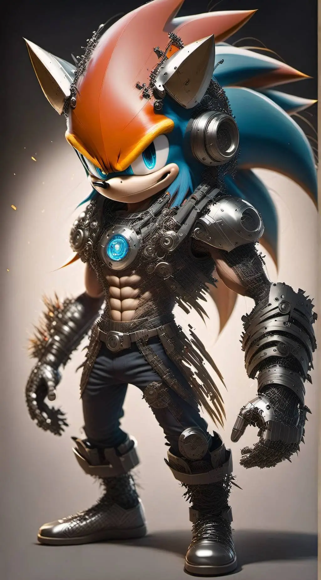ai character: cyber hog background