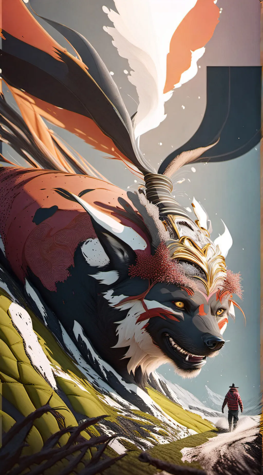 ai character: HH as animals!? background