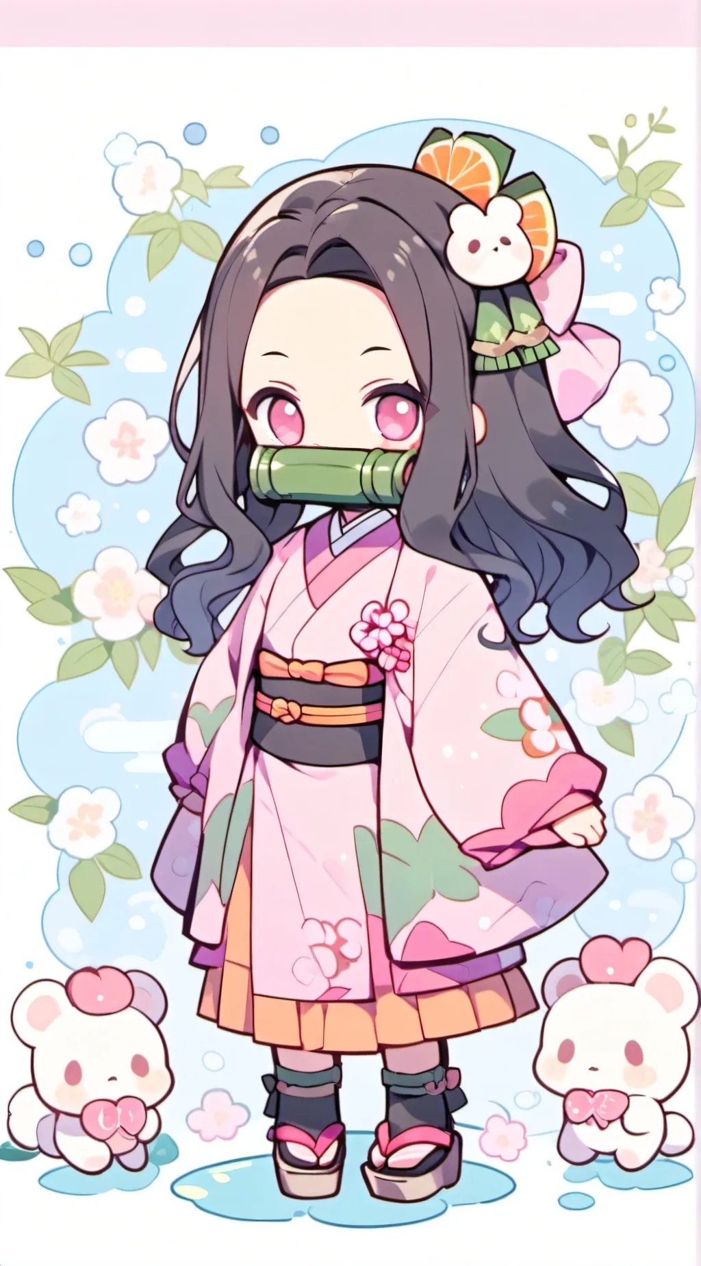 ai character: 🩷Nezuko Kamado🩷 background