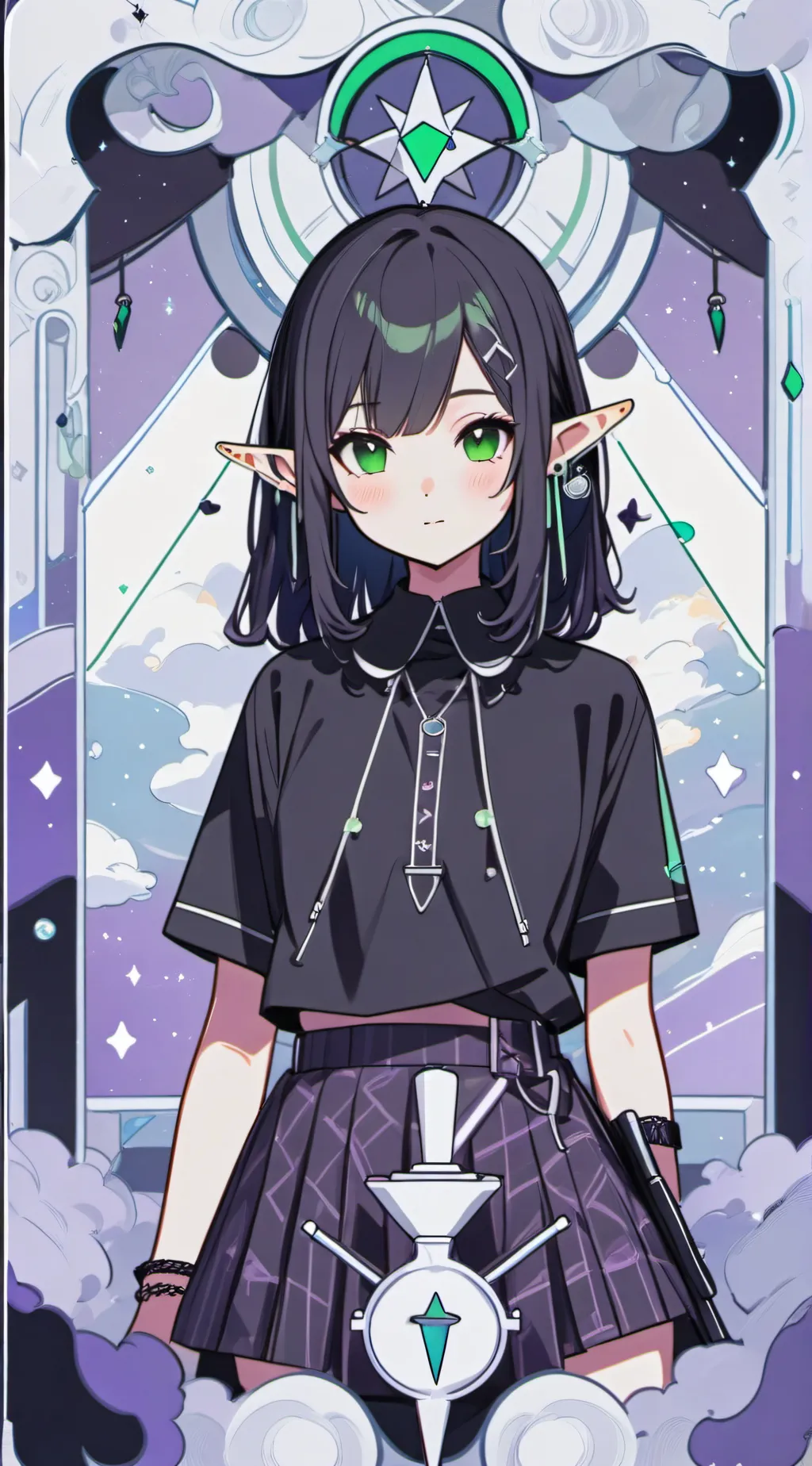 ai character: Aria x Mha  background