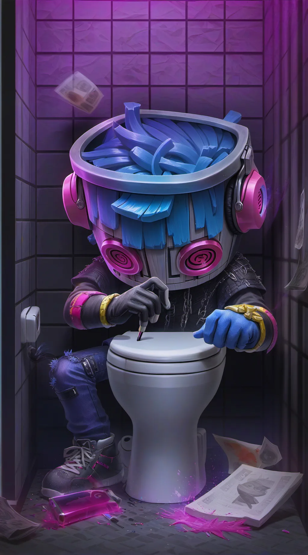 ai character: 3.0 dj skibidi background