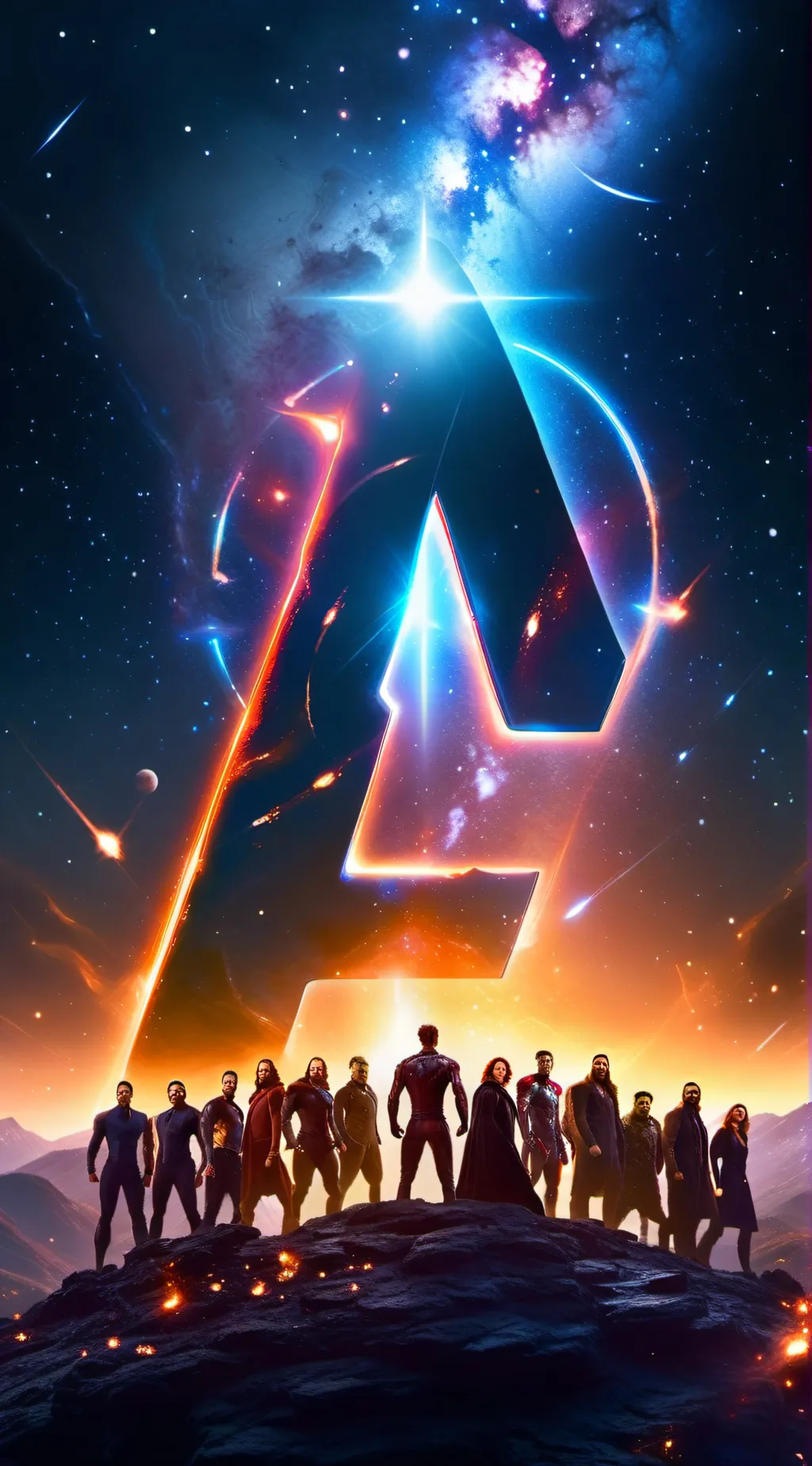 ai character: The Avengers  background
