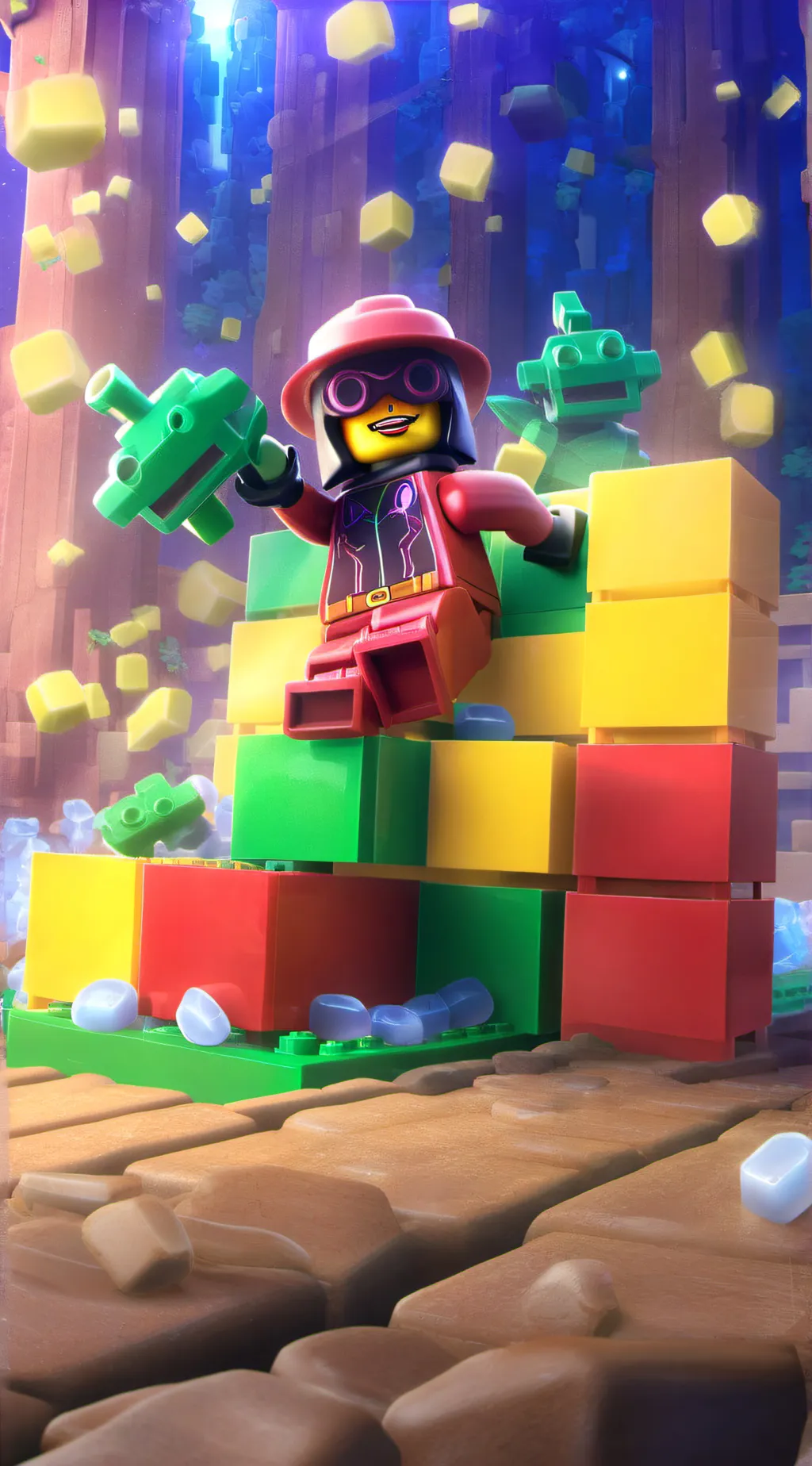 ai character: lego background