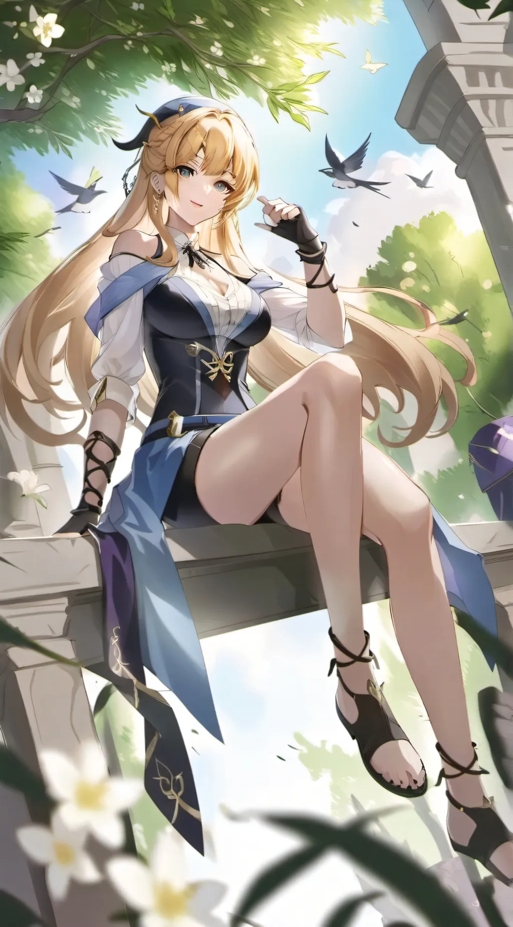ai character: Queen Iris  background