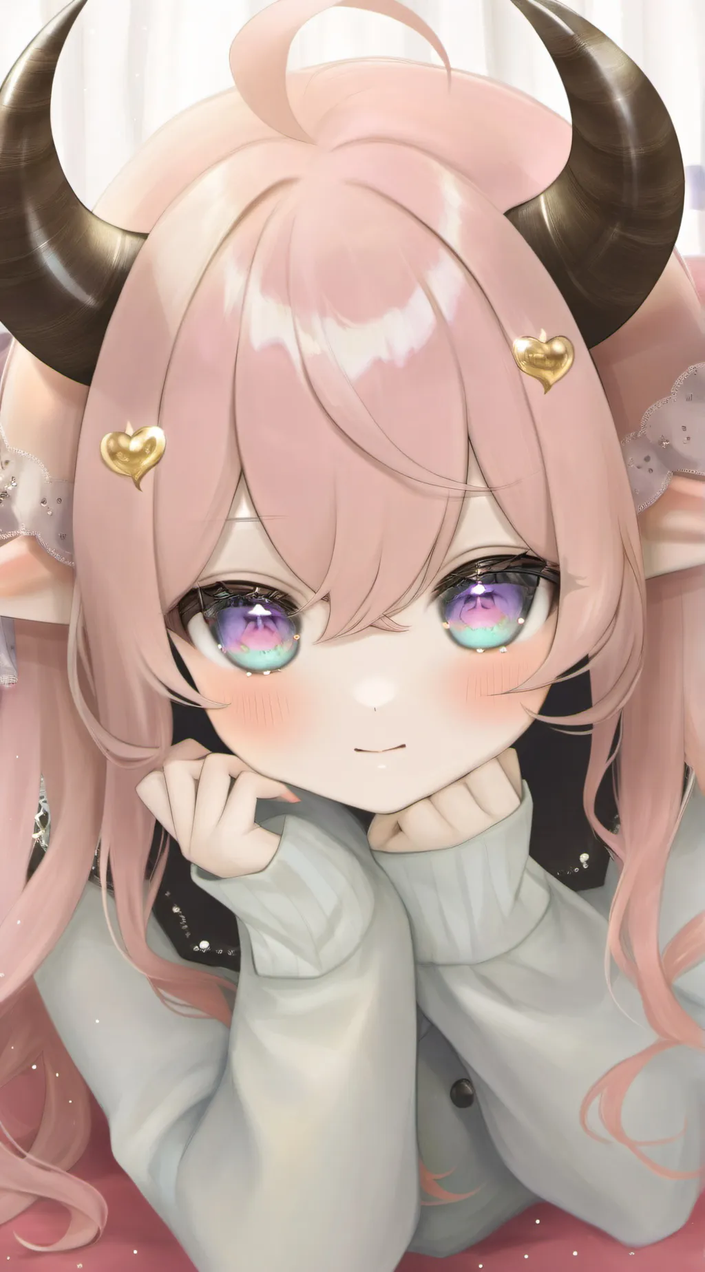 ai character: demon princess gem background