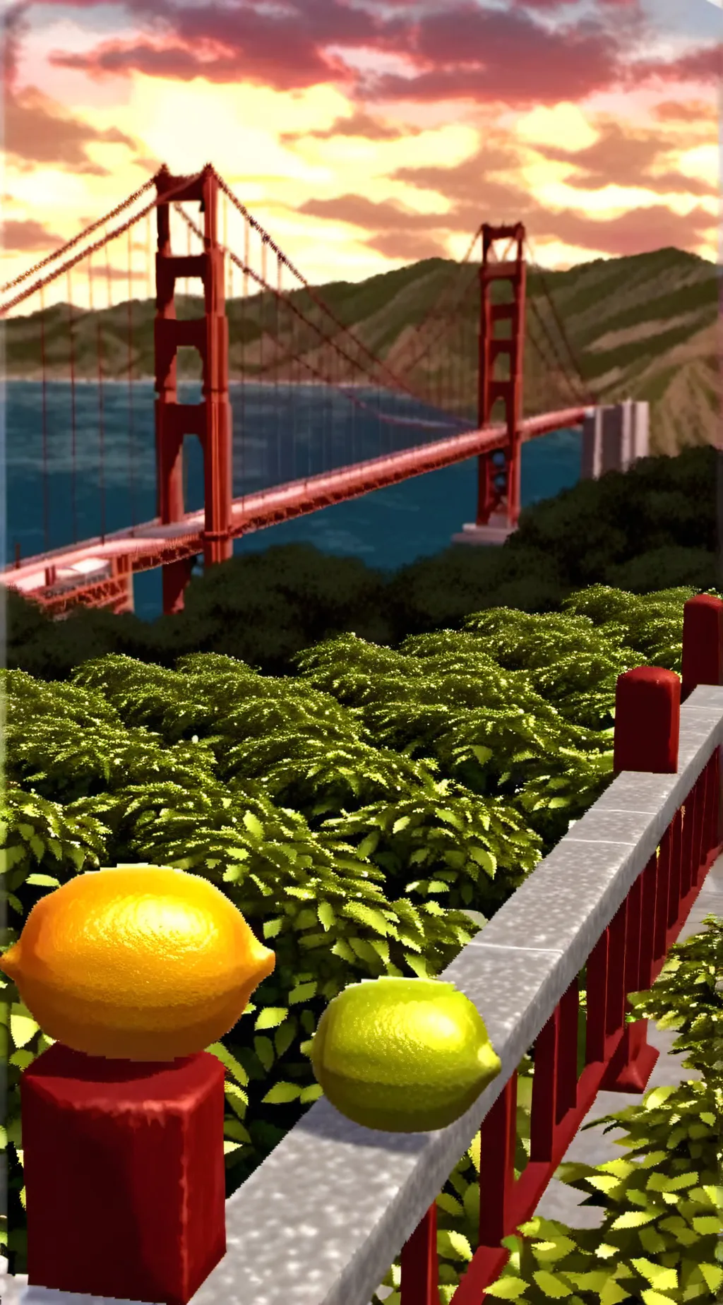 ai character: lemon lime background