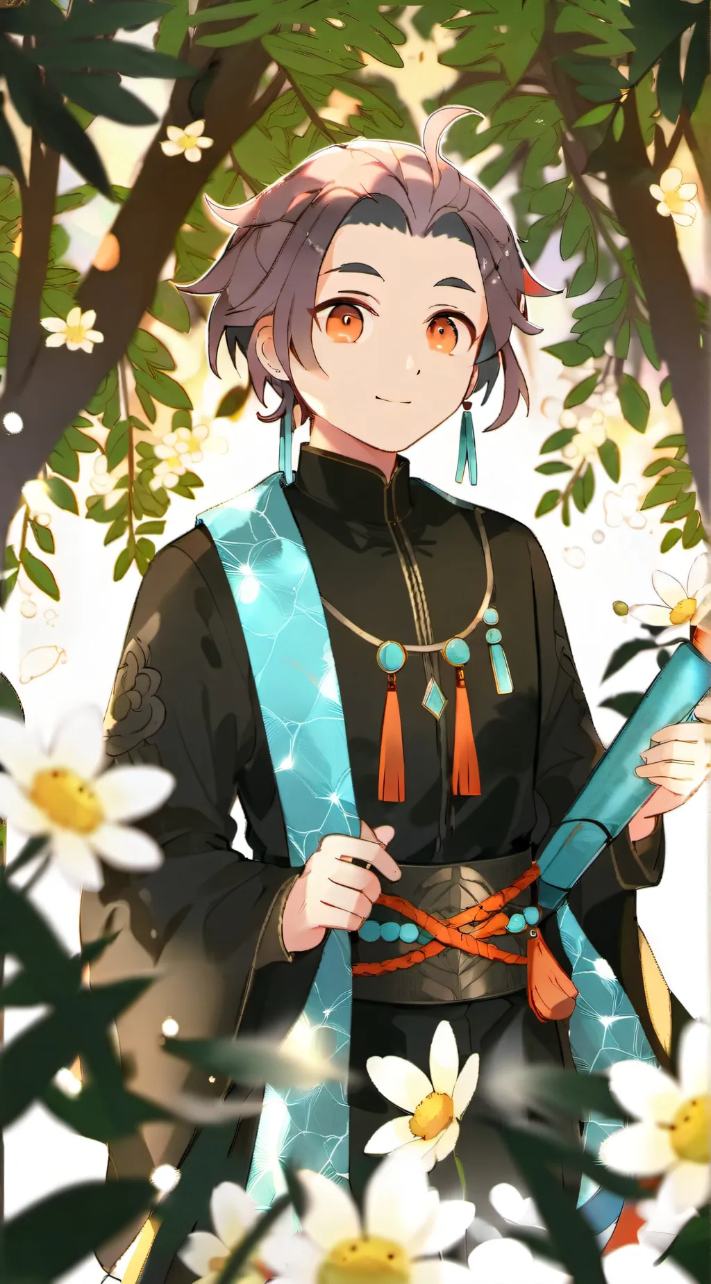 ai character: Tanjiro  background