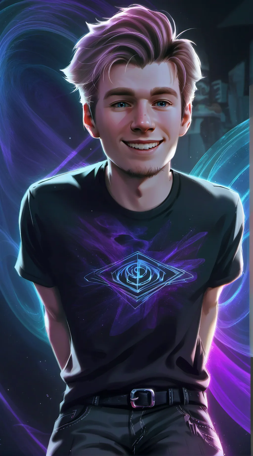 ai character: Odin  background