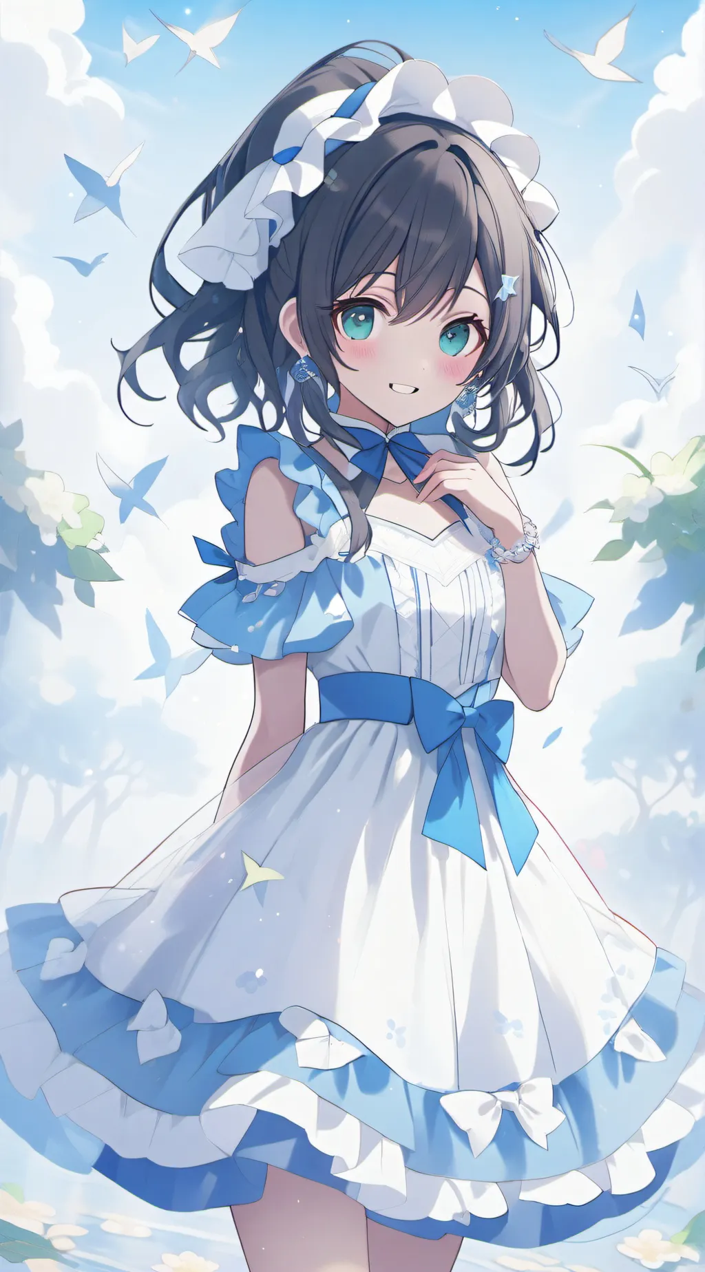 ai character: blue Bird background