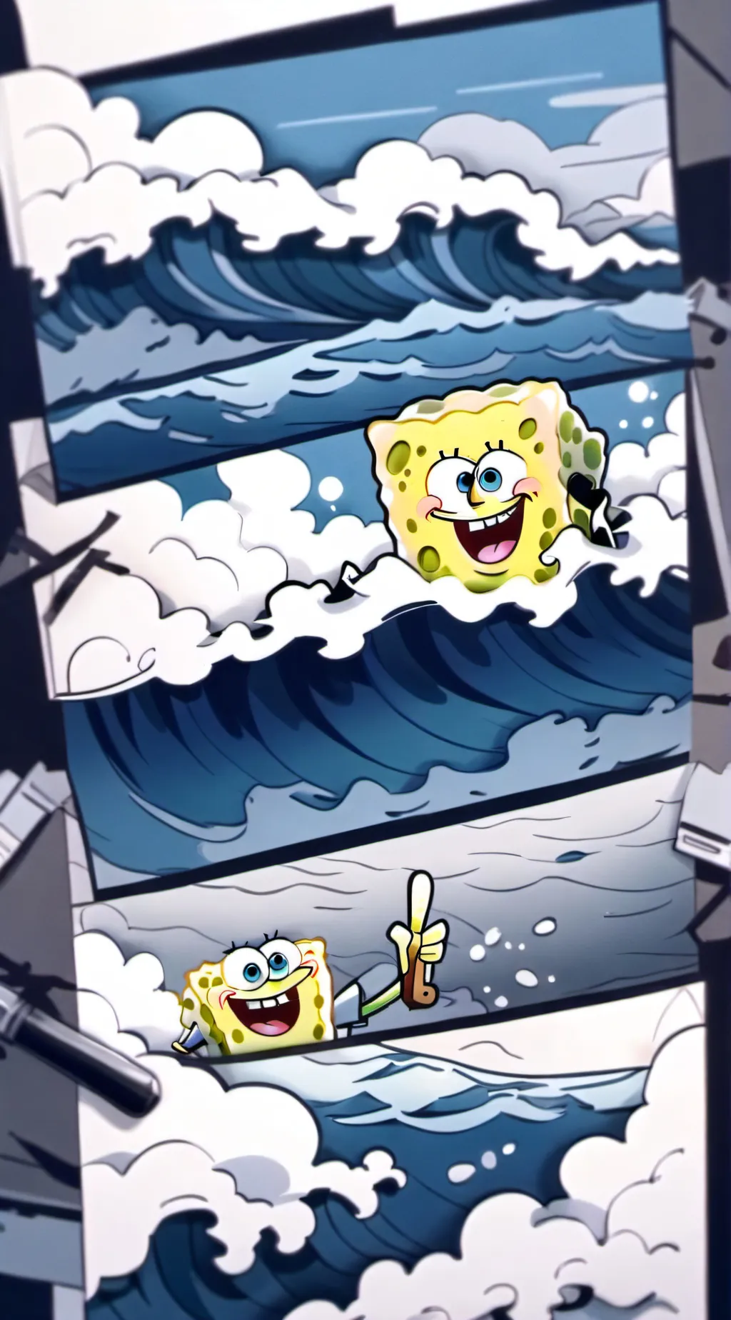 ai character: spongebob background