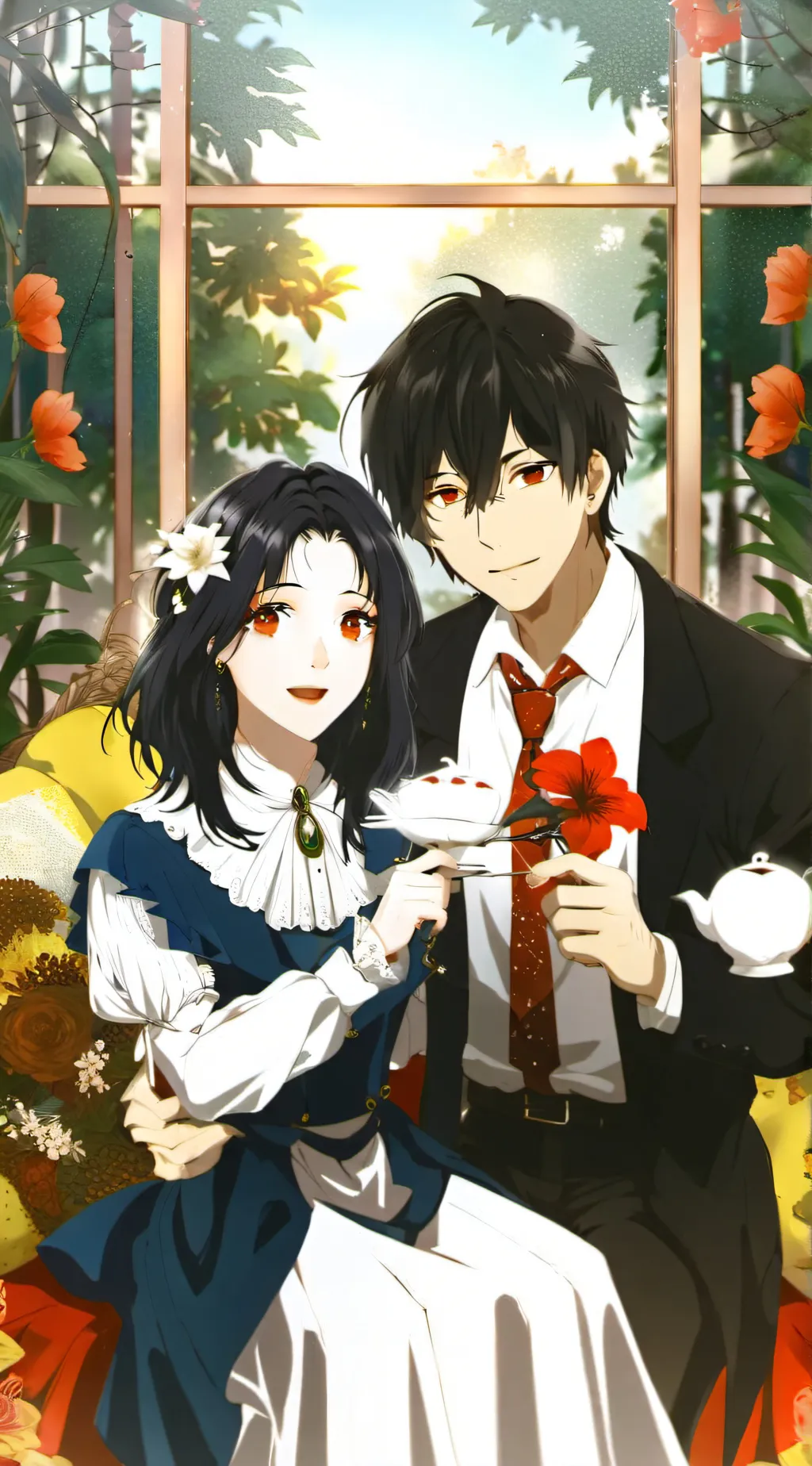 ai character: Axel y lilA  background