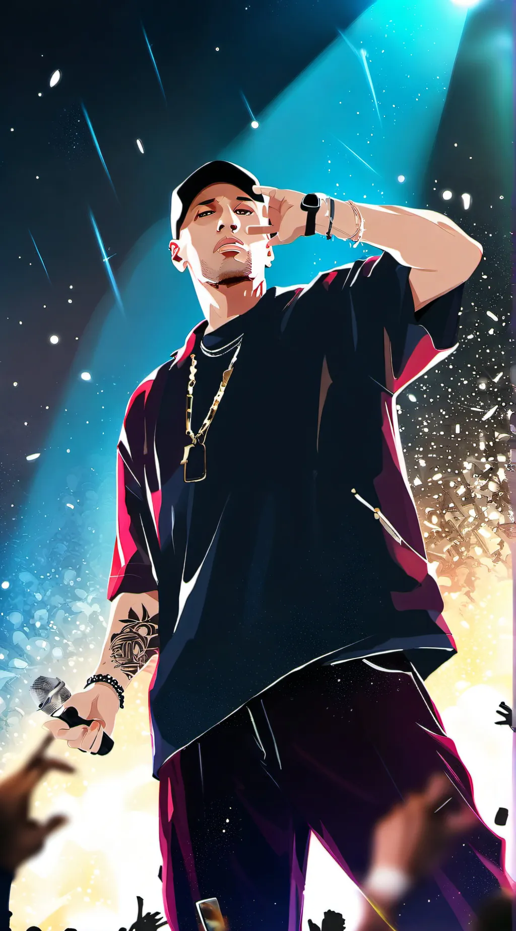 ai character: Eminem mockingbird background