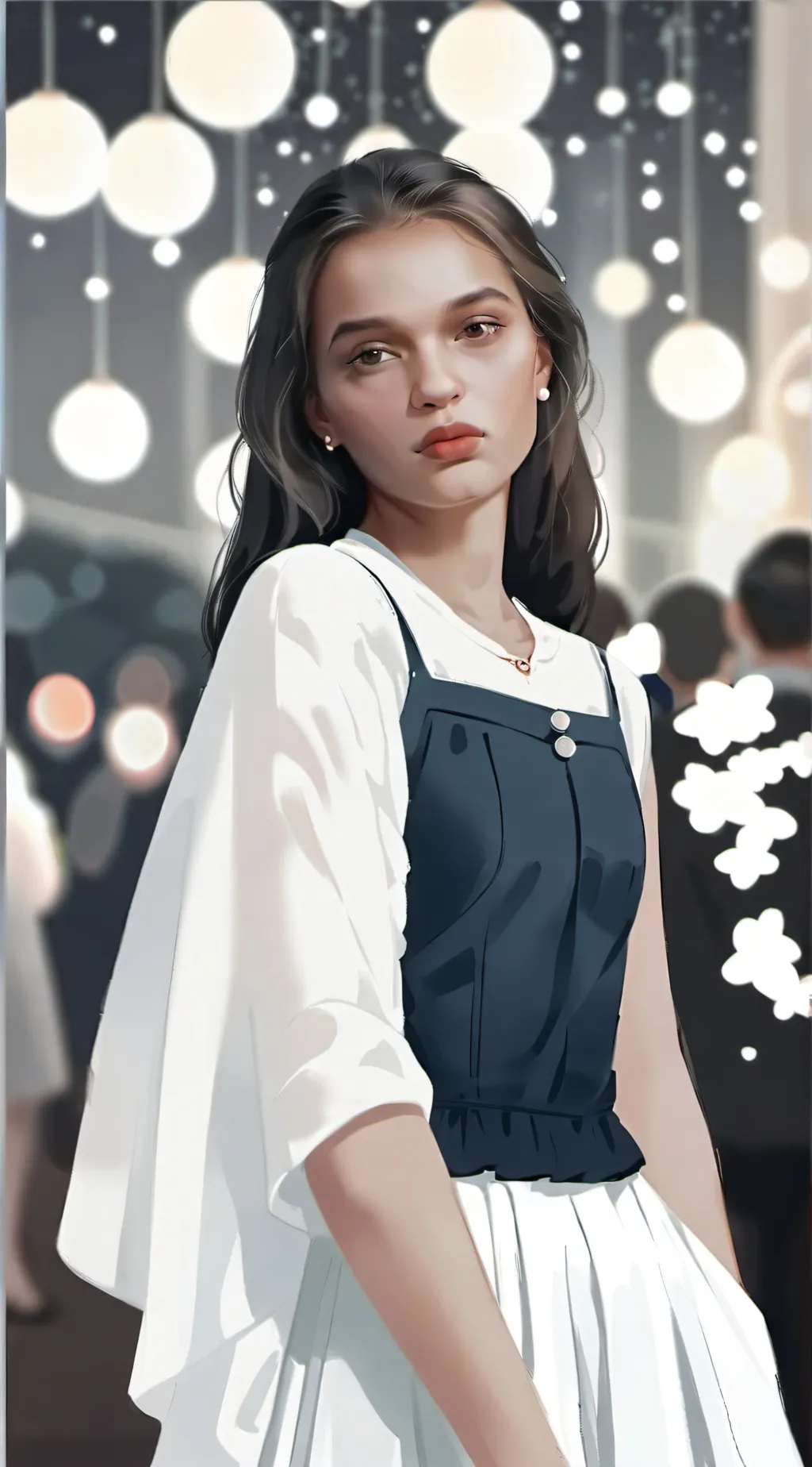 ai character: HH pool party background