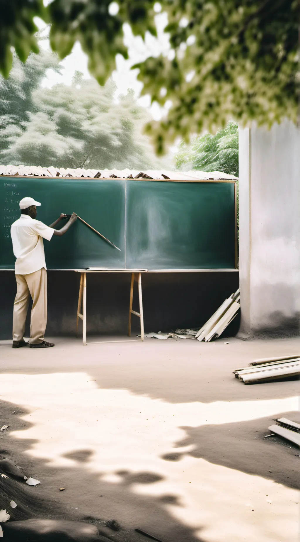 ai character: Skibidi school background