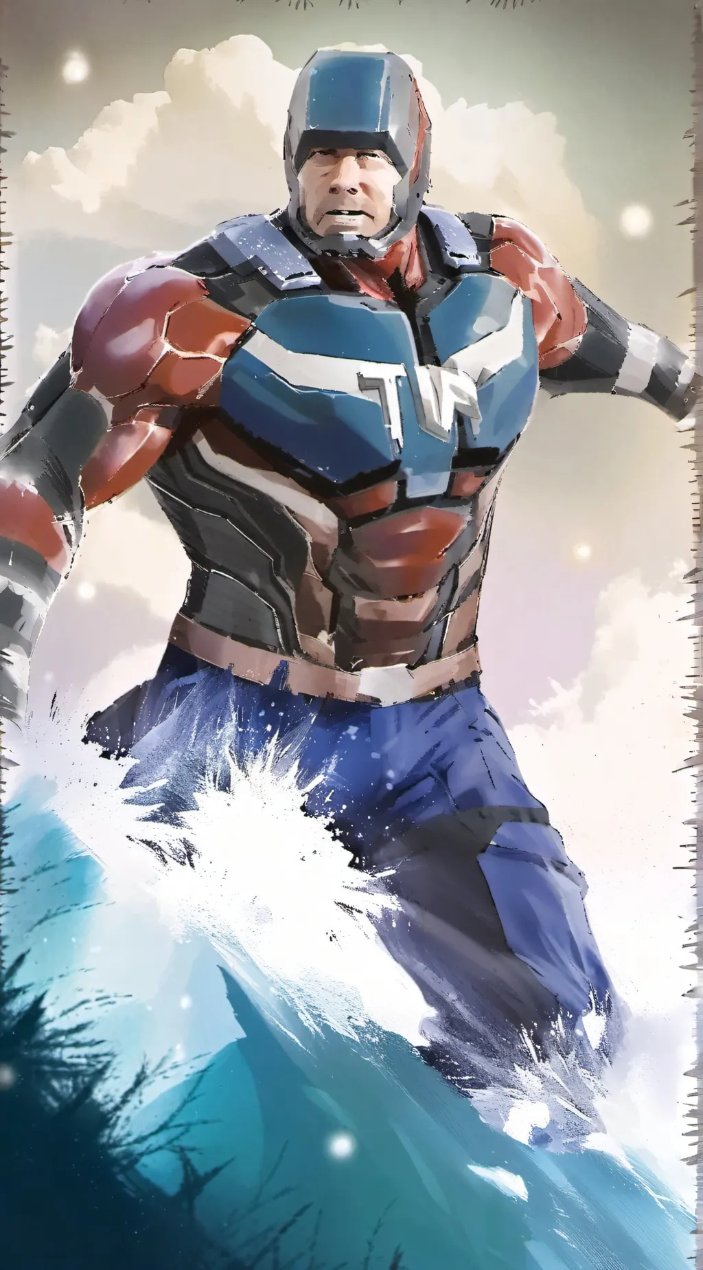 ai character: Titan gman good background