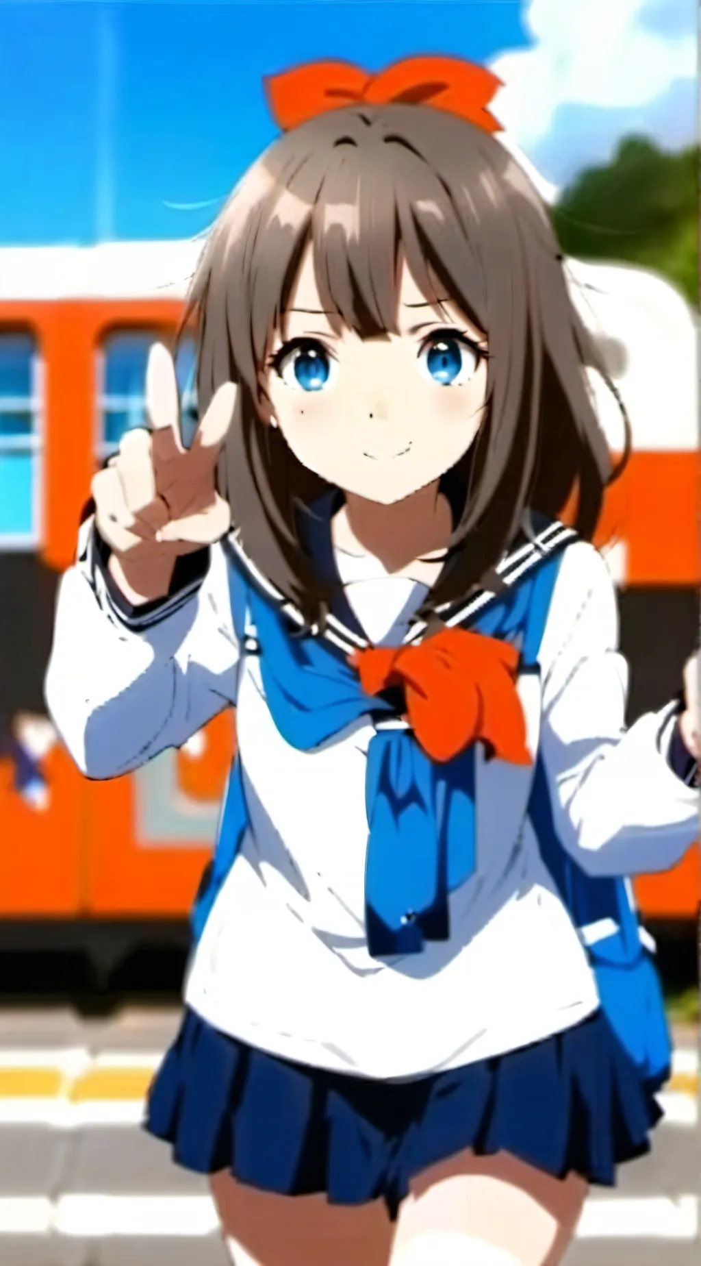 ai character: Haruka Suzumiya  background