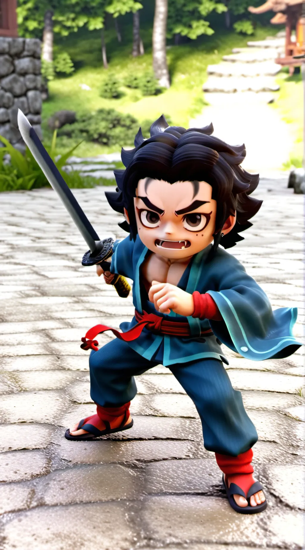 ai character: hantengu  background