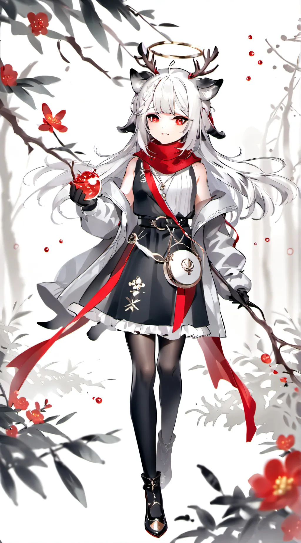 ai character: winter in apocalyp background