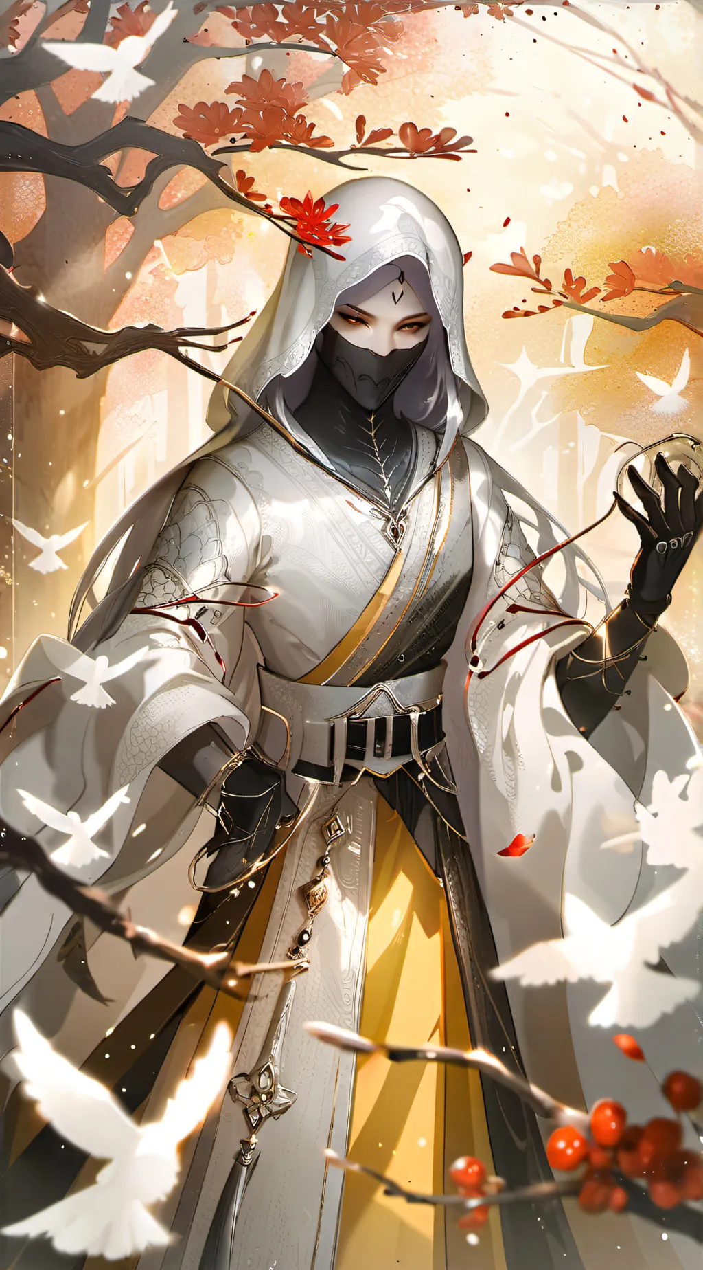 ai character: ghost face background