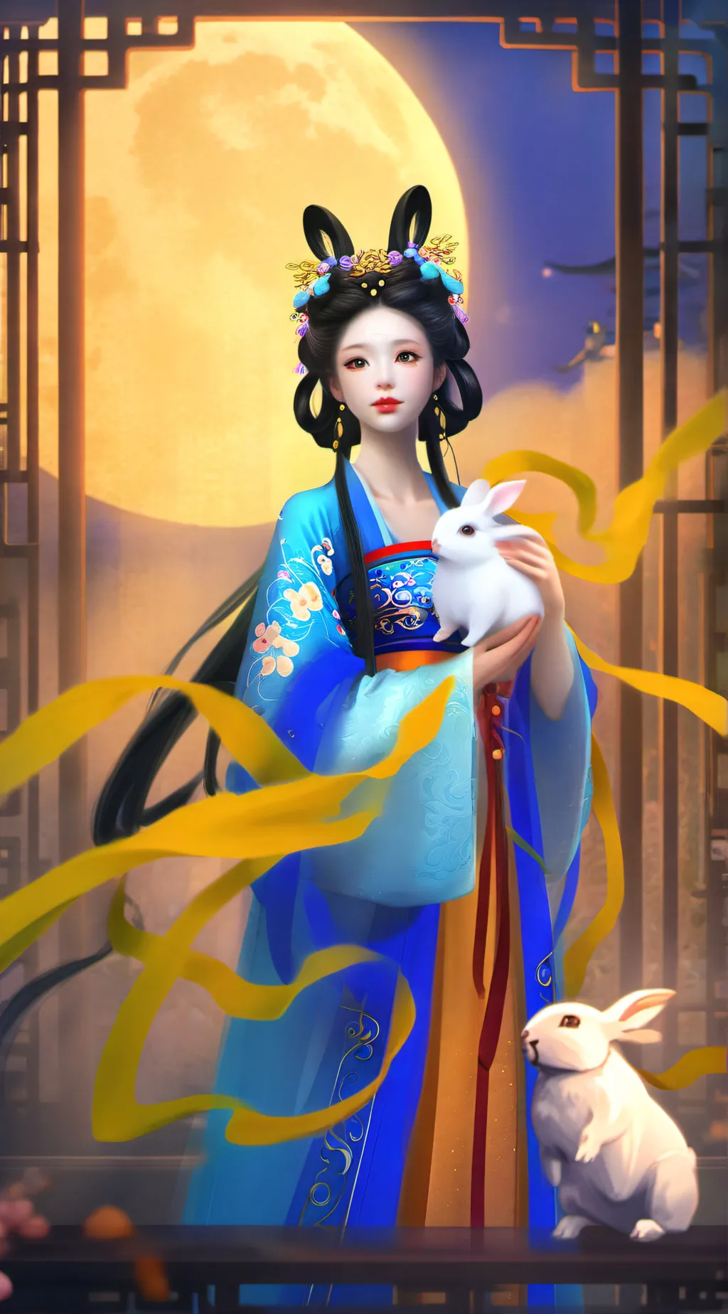 ai character: Moonlight background