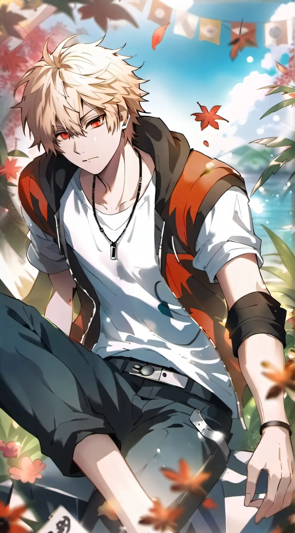 ai character: Katsuki Bakugo background