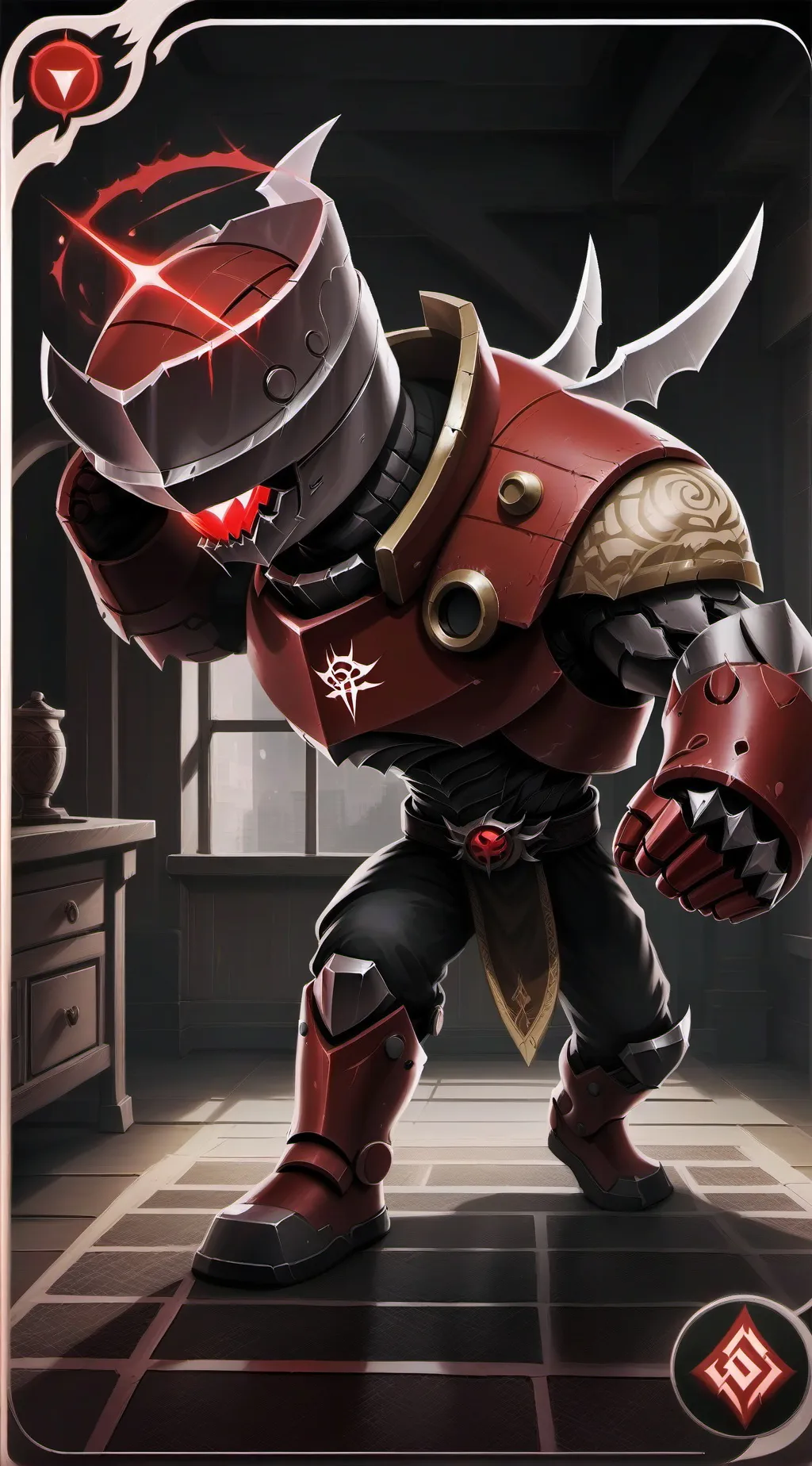 ai character: Titan drill man background