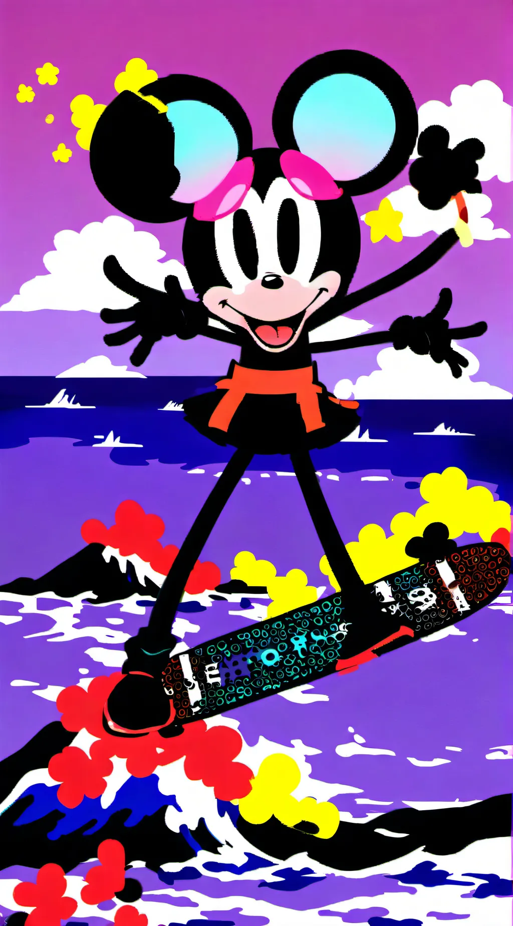ai character: GOOFY BEACH  background