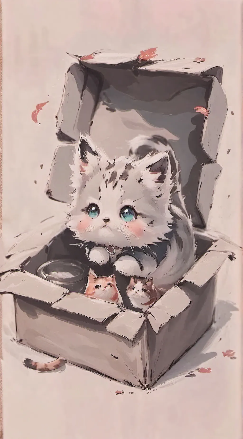 ai character: cute kitties background