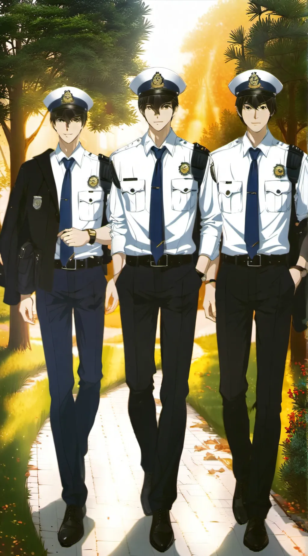 ai character: 3 cops background