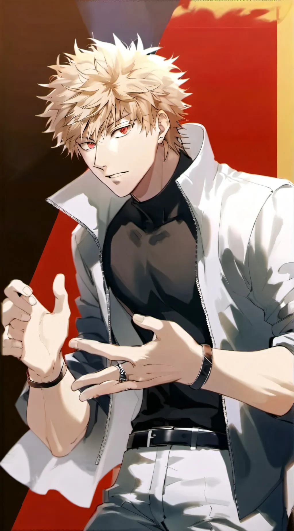 ai character: Katsuki Bakugou  background