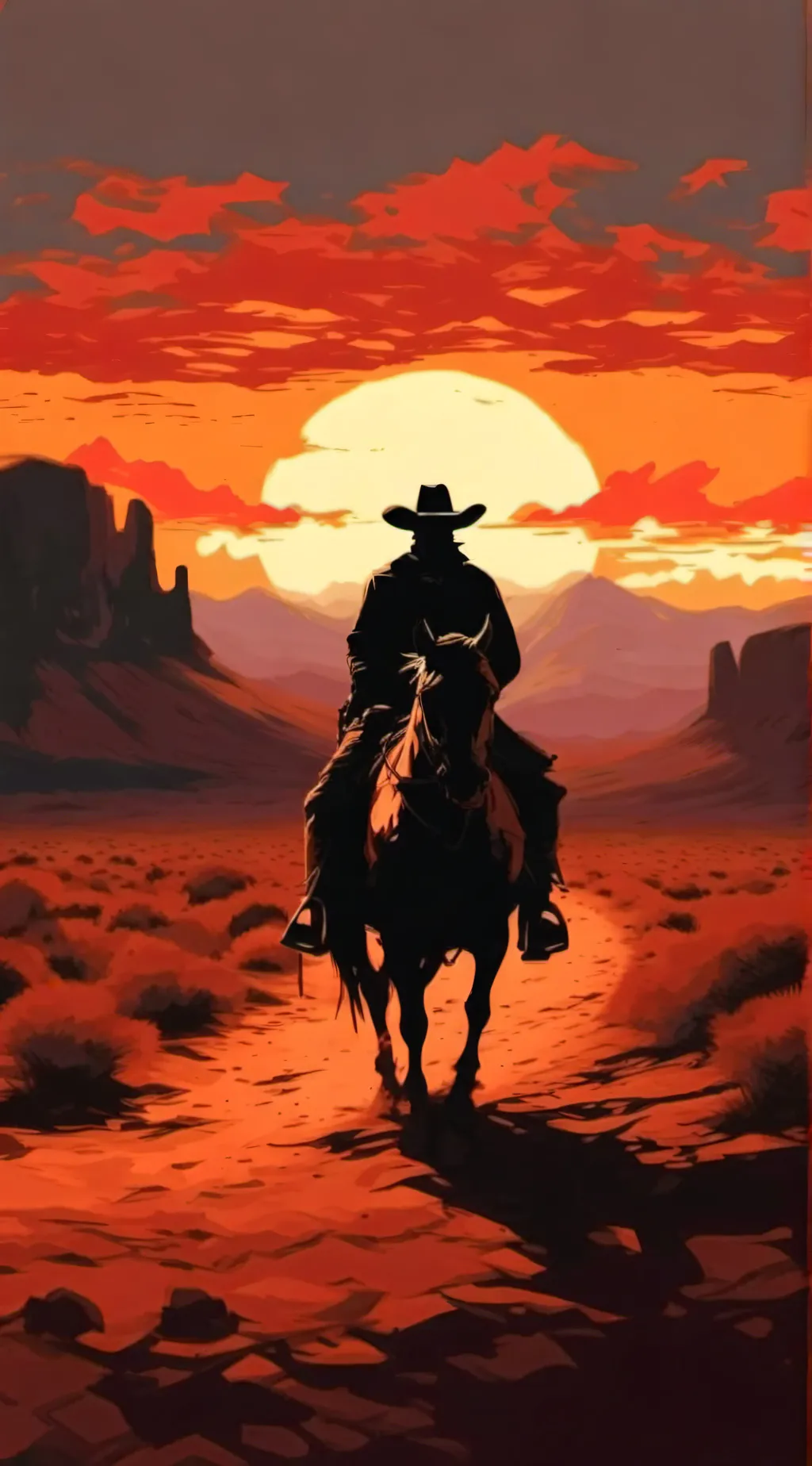 ai character: The Western hook background