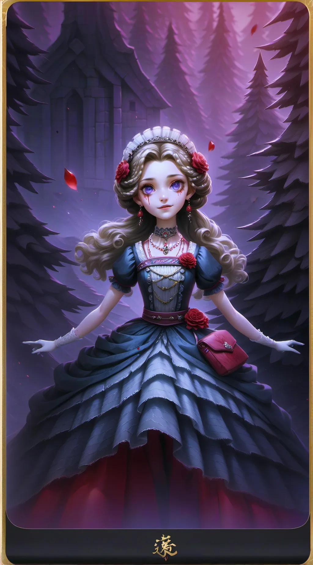 ai character: haunted girl background