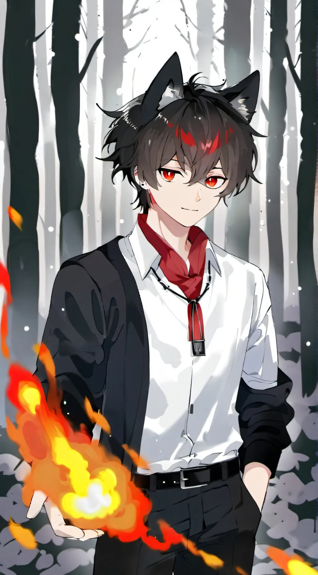 ai character: coal background