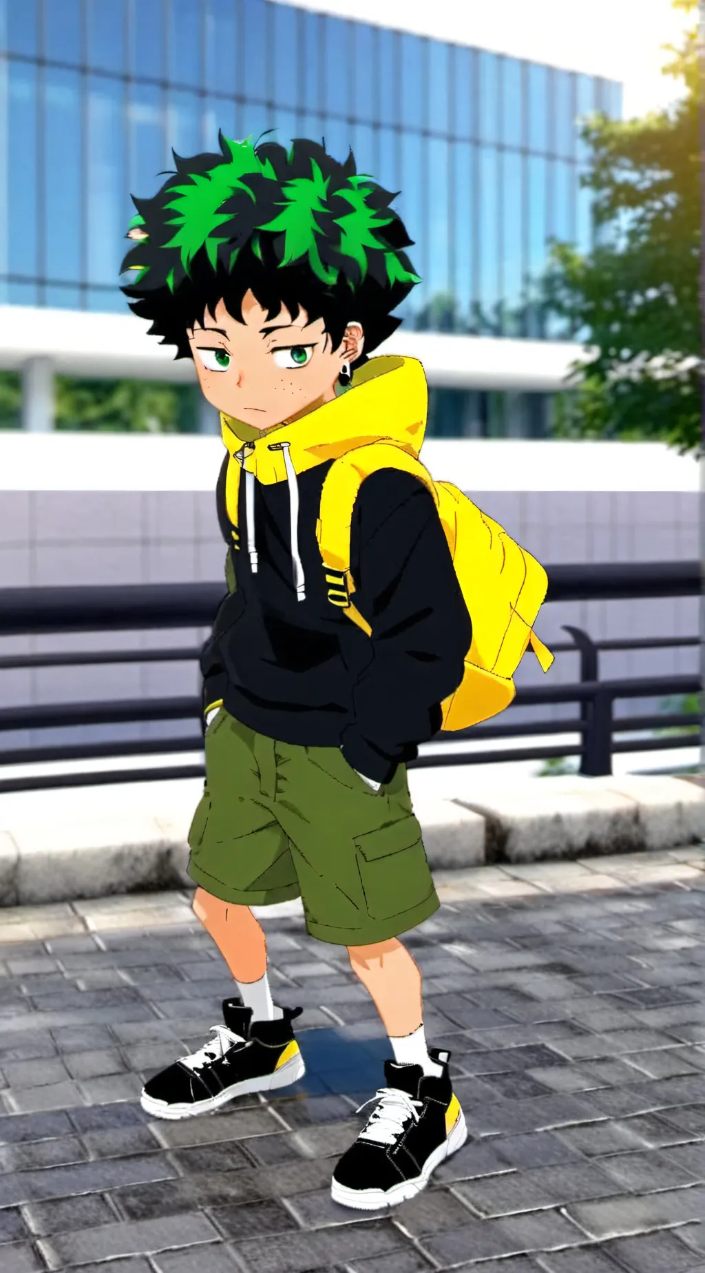 ai character: Middle school deku background