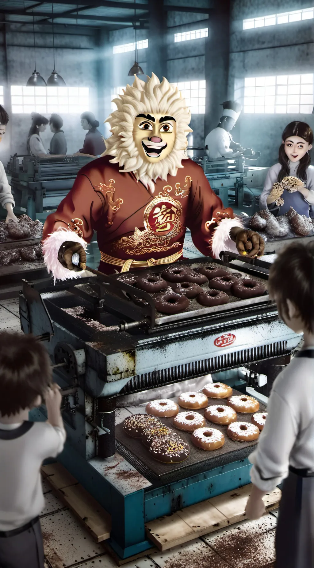 ai character: Rengoku Donuts background