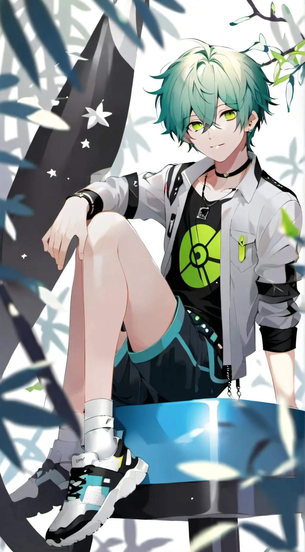 ai character: 🍃leaf🍀 background