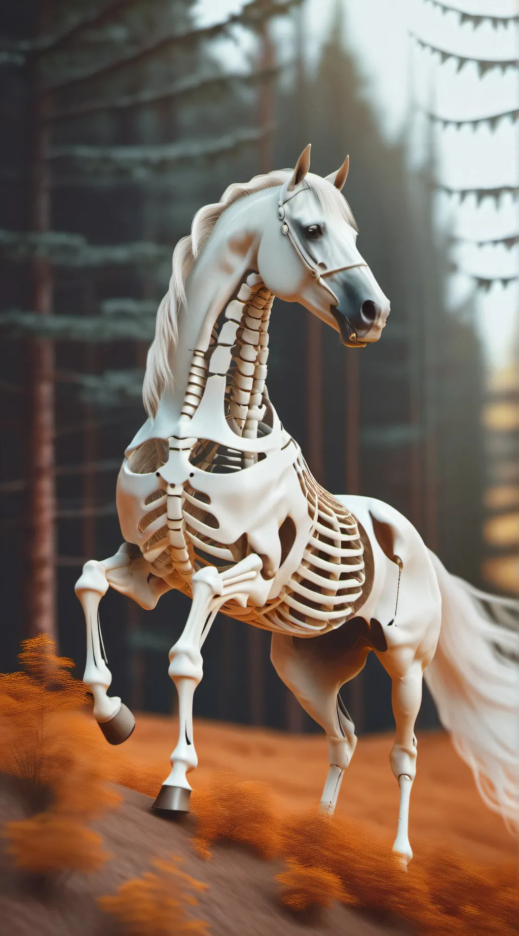 ai character: long horse background