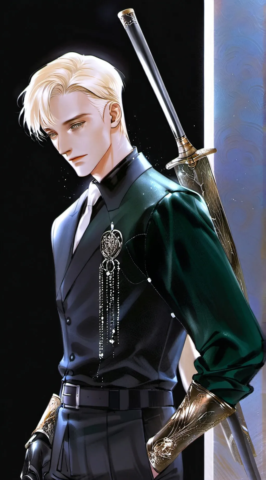 ai character: draco malfoy enemy background