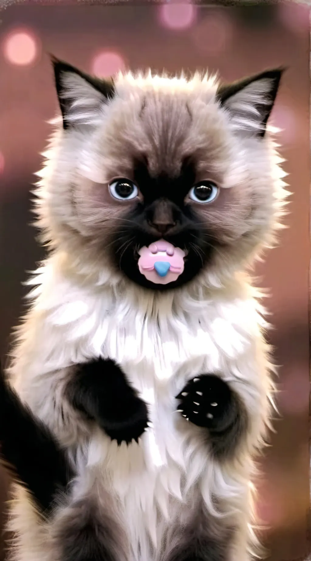ai character: NUKE pacifier cat  background